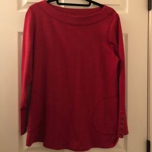 EUC Waffle-Knit Button-Sleeve Tunic